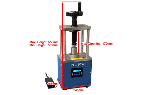 5T Electric Oil-less Press with Digital Programmable Pressure Controller (Ar Gas Compatible) - YLJ-5TA - Thasar Store