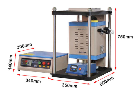 2T Electric Hot Pellet Press up to 1200C with Graphite or Si3N4 Dies Using in Glovebox - YLJ-HP7 - Thasar Store