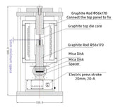 2T Electric Hot Pellet Press up to 1200C with Graphite or Si3N4 Dies Using in Glovebox - YLJ-HP7 - Thasar Store