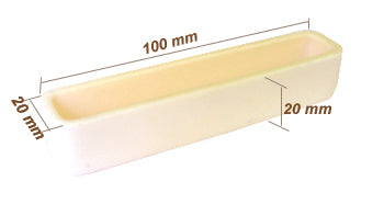 Alumina Crucibles: High Purity 100 x 20 x 20 mm Mini Combustion Boat - CA100L20W20H - Thasar Store