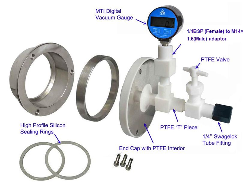 60 mm PTFE Sealing Flange with Valves & Fittings for Corrosive Environment. Tube - EQ-FL60-PTFE - Thasar Store