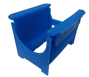 3" diameter Blue wafer carrier (Capacity: 25) for Wafer Cleaning - Blue-PP-3-25 - Thasar Store