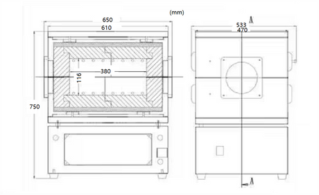 1400°C Splittable Hybrid Furnace ( 10L Box & 6" Tube) - OTF-1400X-NT - Thasar Store