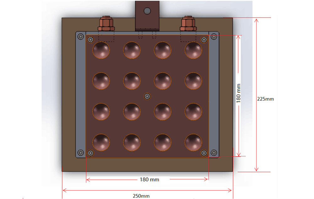 16 Cavities Square Copper Hearth for Arc Melting System in Glovebox - EQ-SP-AMC-16 - Thasar Store