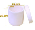 Alumina Crucible: High Purity 25 dia. x 25H mm ( 8 ml) Cylindrical with Lid - EQ-CA-D25H25 - Thasar Store