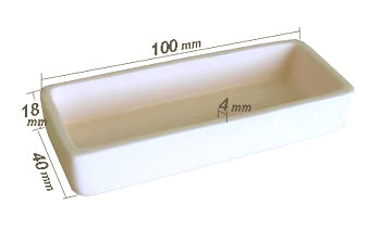 Alumina Crucible: High Purity 100 x 43 x 18 mm Combustion Boat - EQ-CA-L100W40H18 - Thasar Store