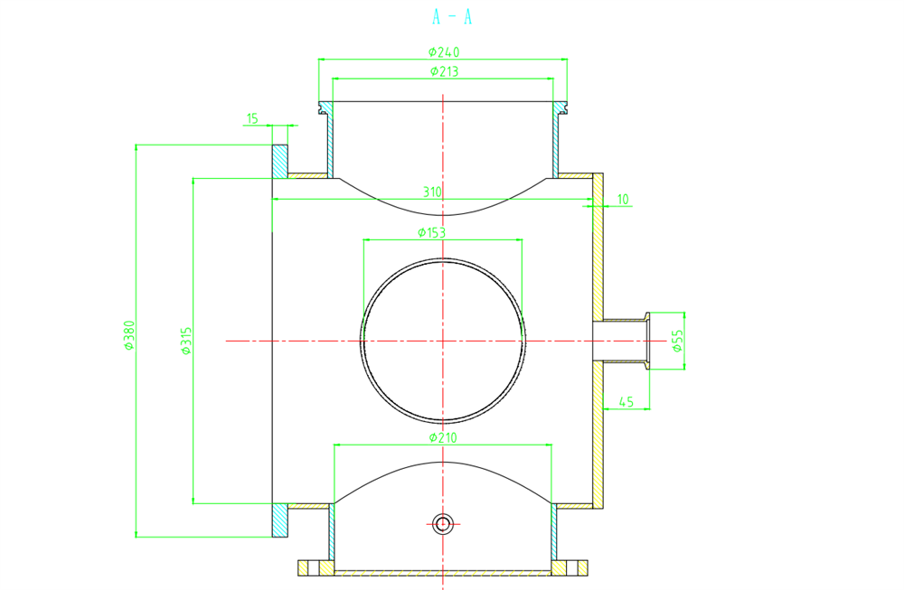 Vacuum Chamber (315 ID x 310L, mm ) with Rocker Arm for DIY Induction Melting / Casting - HVC-Cast - Thasar Store