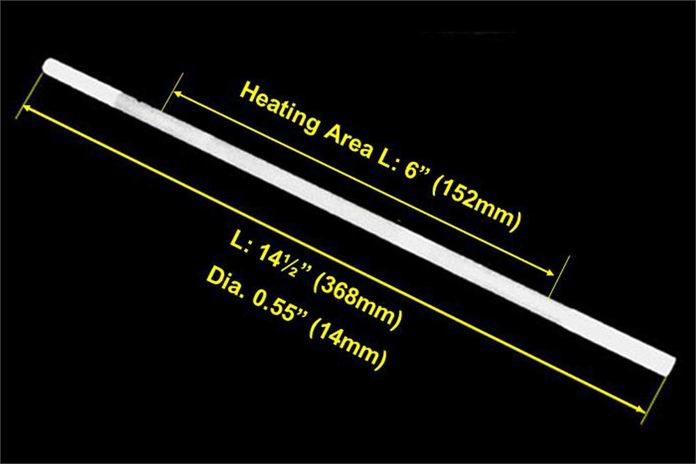 1500C SiC Electric Heating Element (368mm L) - GSL1500-HEL-368 - Thasar Store