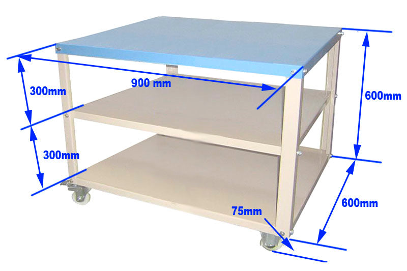 900 x 600mm Heavy Duty Mobile Cart for Tube and Box Furnaces - EQ-FM-Cart-68 - Thasar Store