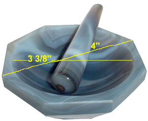 4" High Quality Natural Agate Mortar and Pestle - OP-MTA-4 - Thasar Store