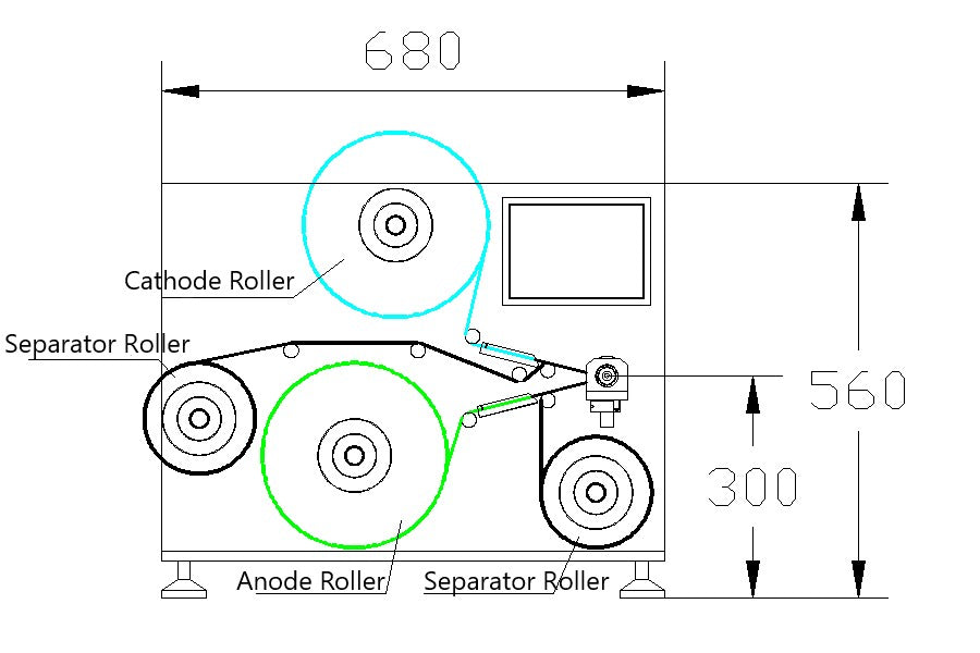 Manual Winding Machine for Electrodes of Cylinder or Prismatic Cell - MSK-112A-C - Thasar Store