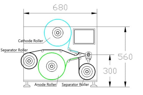 Manual Winding Machine for Electrodes of Cylinder or Prismatic Cell - MSK-112A-C - Thasar Store