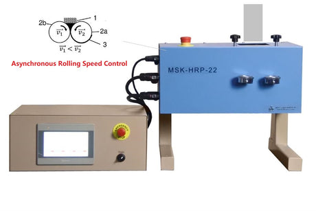 200°C Vertical Hot Rolling Press ( 4") w/ Asynchronous Rolling Speed & Pressure Display- MSK-HRP-22 - Thasar Store