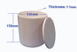 Alumina Crucible: High Purity 148 dia. x 170 H mm (3 Liters) Cylindrical with Cover - EQ-CA-D159H175 - Thasar Store