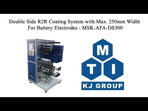 Vertical Double Side R2R Coater w/ Max. 250mm Width For Battery Electrodes-MSK-AFA-DS300-LD