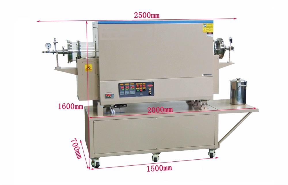 900°C Max Rotary Tube Furnace with 8" ID 310S Alloy Tube & Optional Heating Zones - OTF-900X-8-R - Thasar Store