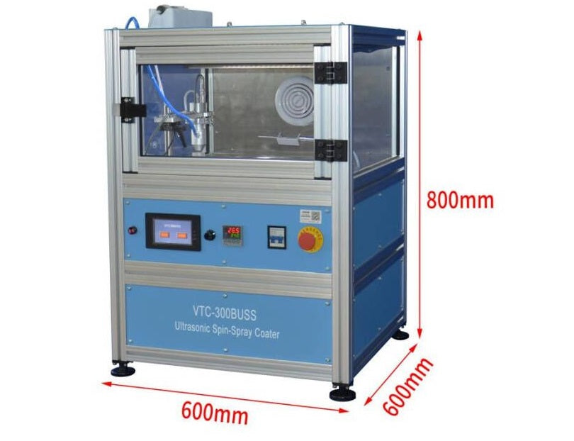 Automated Ultrasonic Spin-Spray Coater (0-3000 rpm, 12" Wafer Max) w/ Heater & Fume Hood - VTC-300BUSS - Thasar Store