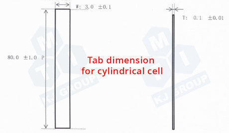 3mm Width Nickel Tab for Welding on Cylindrical Cell Electrode Strip, 50pcs/bag - EQ-CC-NTA3 - Thasar Store