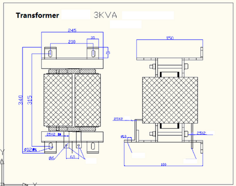 UL/CSA listed 3.0KW Stepdown Transformer from 208VAC to 10VAC for Thermal Evaporator - TF22010W3000 - Thasar Store