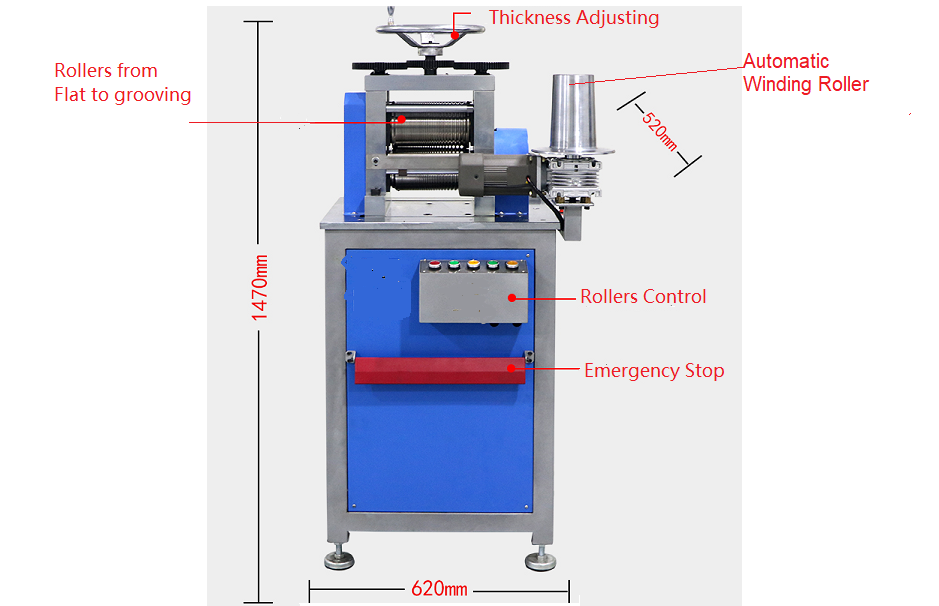 5.5 KW Wire Pressing Machine with Winding Roller For Metallic Wire from 10mm to 1 mm - YLJ-1220-W - Thasar Store